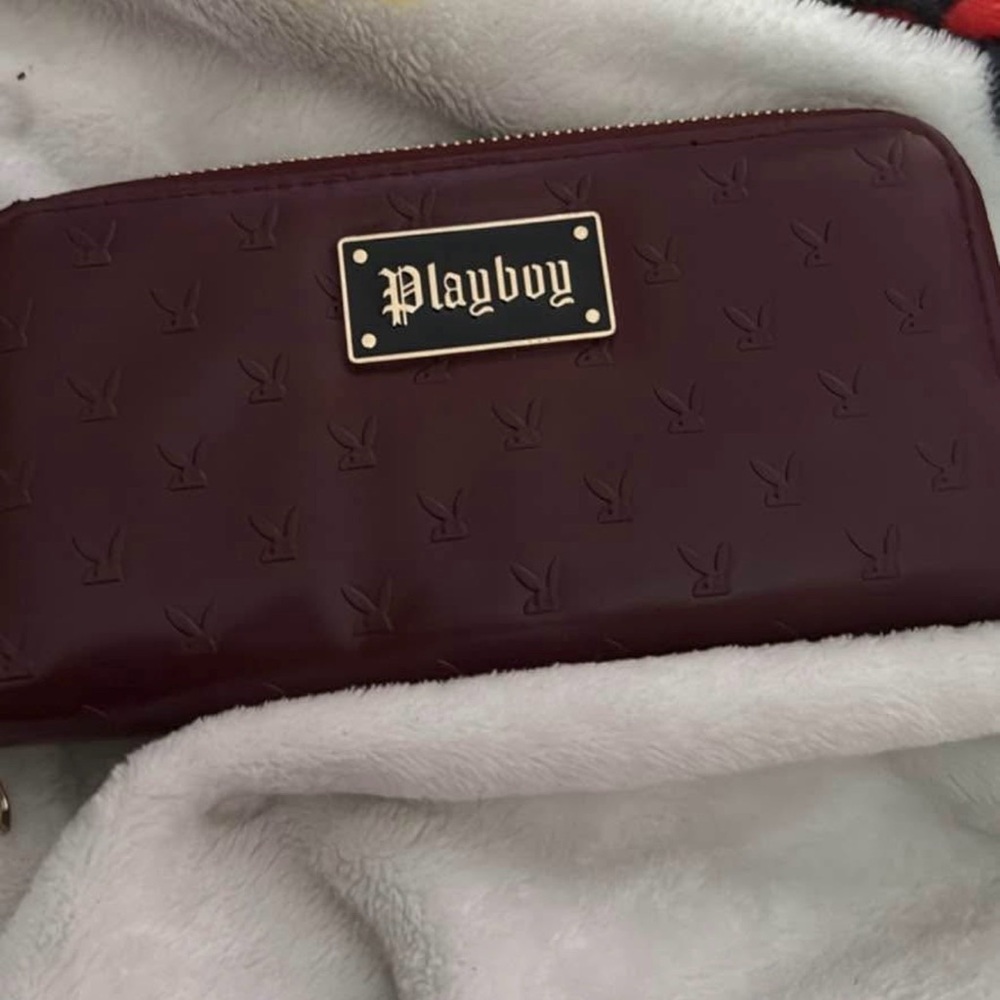 Playboy Maroon Embossed Wallet